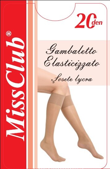 Sosete dama Miss Club Gambaletto Elasticizzato 20 Den Marimea 3/4 Negru