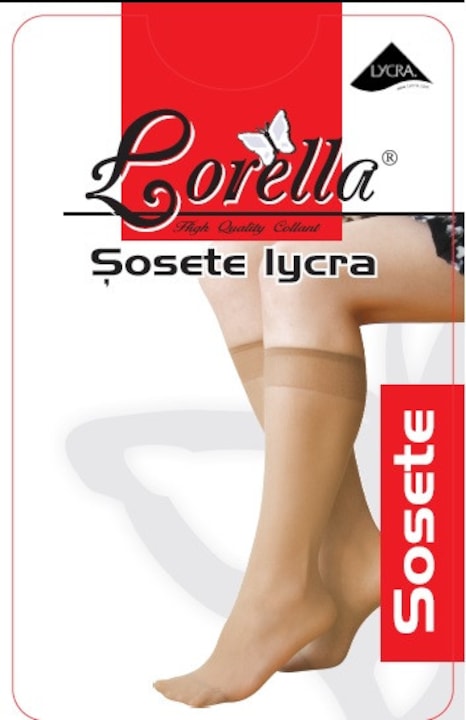 Sosete dama Lorella sosete lycra Marimea 3/4, Negru, One Size