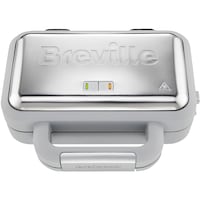 Aparat de vafe Breville VST072X-01, 850W, Placi antiaderente Duraceramic, Inox/Alb