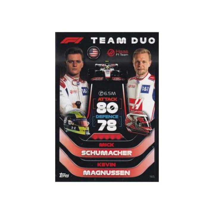 Társasjátékok, Turbo Attax 2022, 165 Mick Schumacher / Kevin Magnussen, készlet
