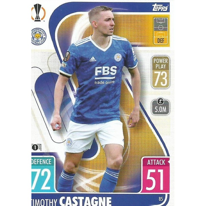 Carte de joc Topps Match Attax 2021/22, Timothy Castagne