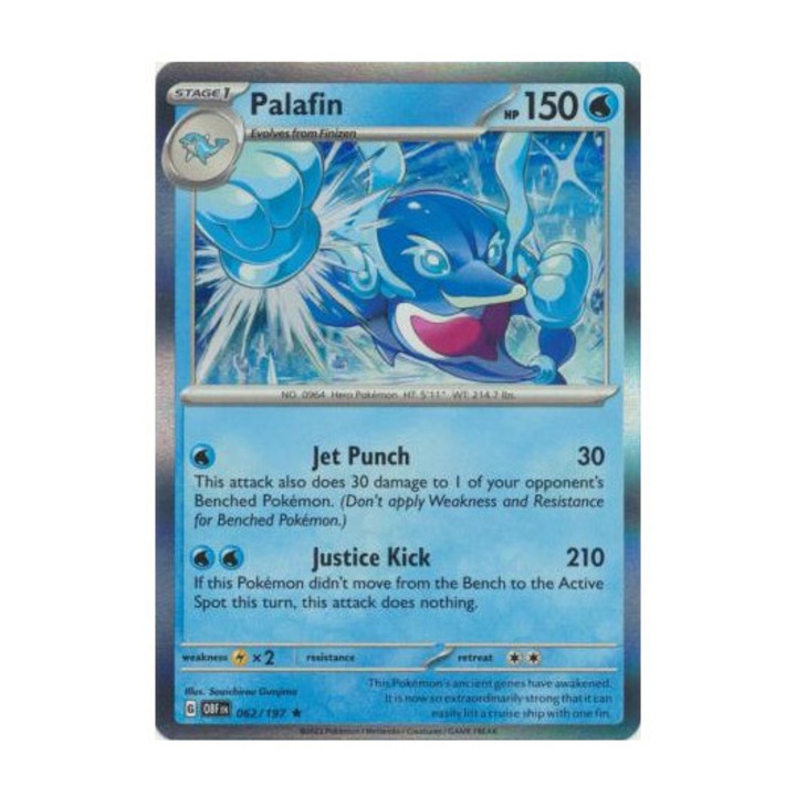 Figurina Pokemon Obsidian Flames 062/197 Palafin Holo Rare