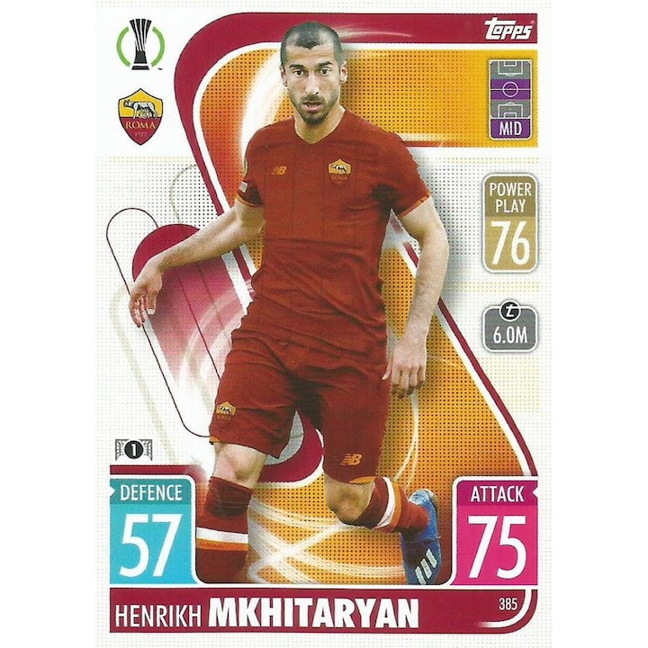 Настолна игра с карти, Topps, Match Attax 2021/22, Хенрих Мхитарян, АС Рома