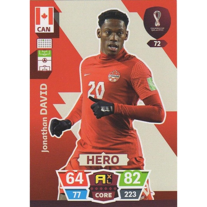 Panini Adrenalyn XL társasjáték Világbajnokság Katar 2022 72 Jonathan David