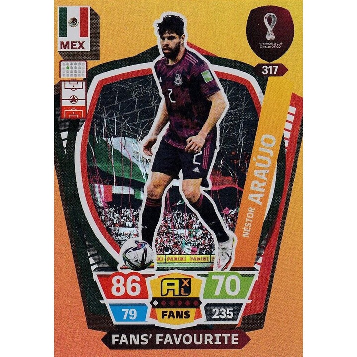 Cupa Mondiala Qatar 2022 317 Nestor Araujo Panini Adrenalyn XL