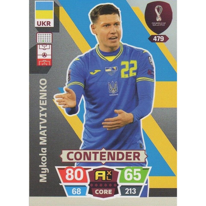 Társasjáték Panini Adrenalyn XL Világkupa Katar 2022 479 Mikola Matvijenko