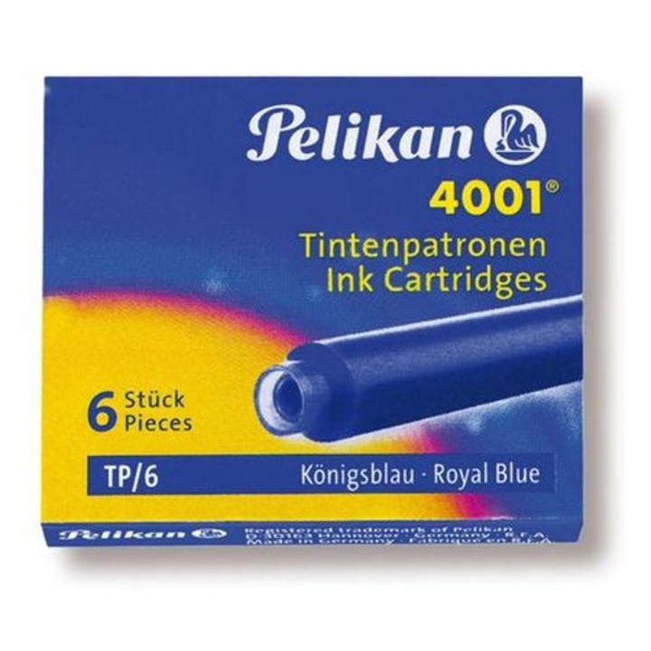 Rezerve stilou SCURTE cerneala Pelikan, Albastru royal, set 6 bucati