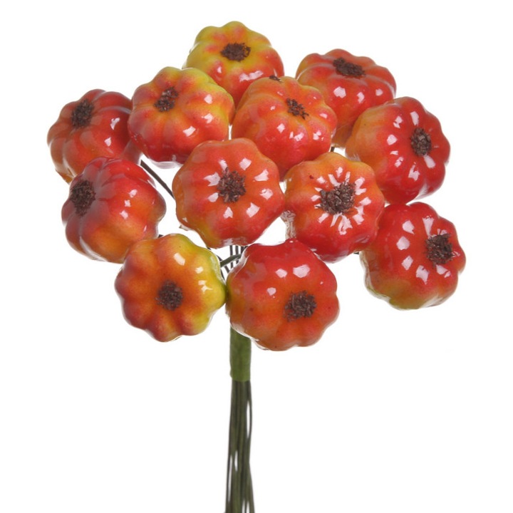 Set 12 mini dovleci decorativi, Portocaliu