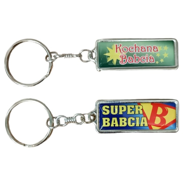 Brelocuri metalice dreptunghiulare ETK, set 10 bucati