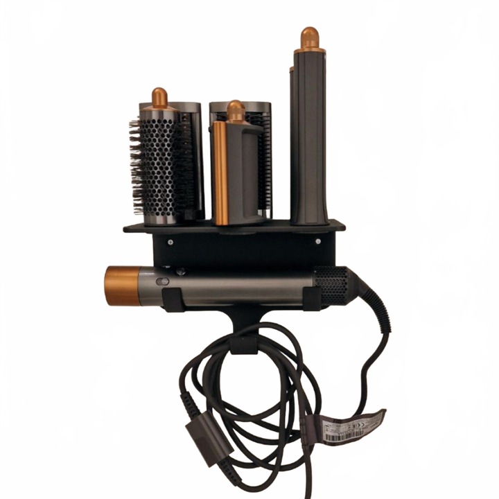 Suport de perete pentru Dyson Airwrap si 6 accesorii, imprimat 3d, plastic, negru