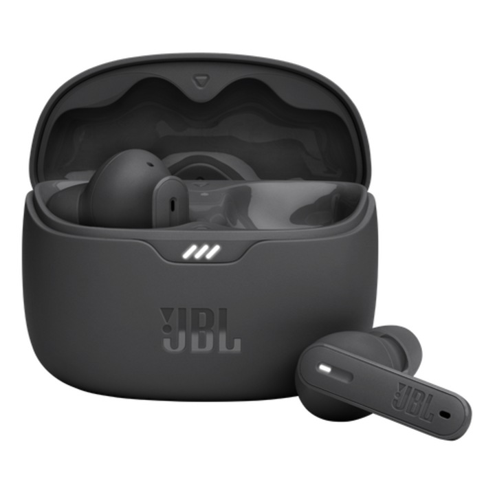 Căști wireless JBL Tune Beam, cu anulare activă a zgomotului, negru