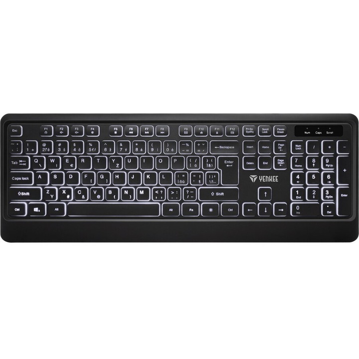 Yenkee vezetékes billentyűzet 1025CS, standard, fekete