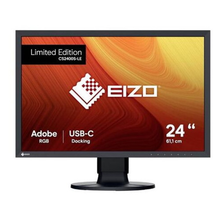 Monitor Eizo CS2400S-LE, 24 inch, Negru, 1920x1080, HDMI+DP+USB-C
