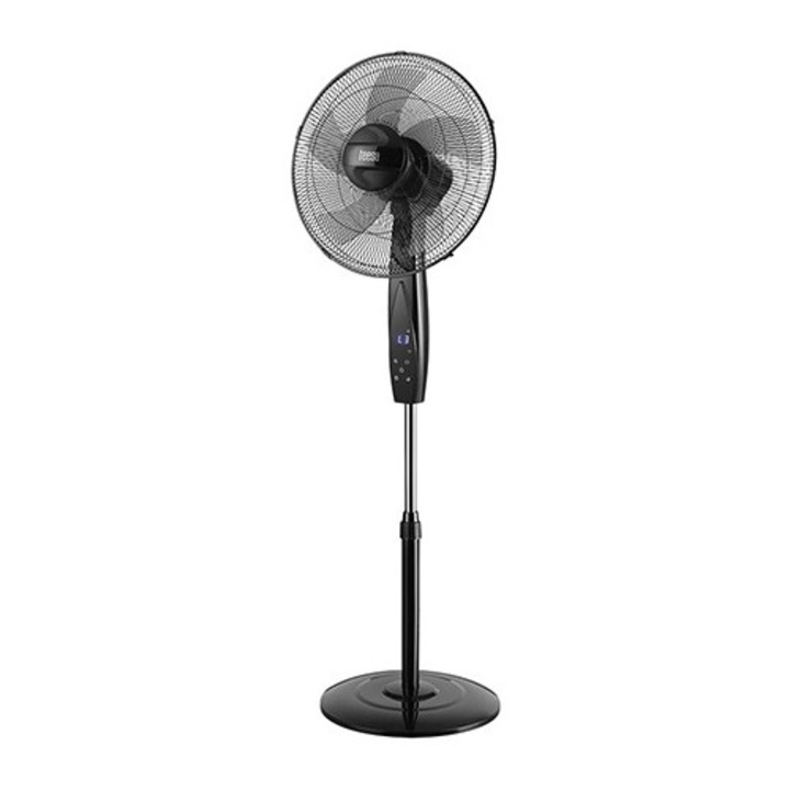 Ventilator cu picior, Afisaj tactil, 50 W, 3 viteze, Inaltime reglabila 114 - 137 cm, Telecomanda, Oscilatie, Diametru 40 cm