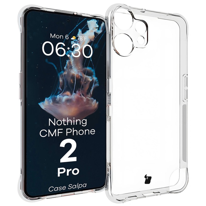Калъф, Bizon Case Salpa за Nothing CMF Phone 2 Pro, Прозрачен