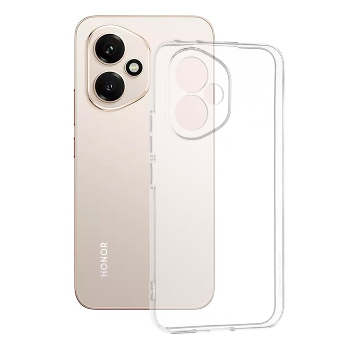 Husa pentru Honor 400 Daden® Transparent Clear, Protectie Camera, Antisoc, Transparenta