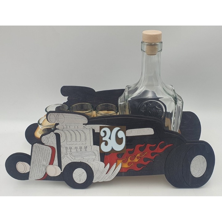 Carafa cu 6 cani, Repeta, set, 30x30cm, multicolor