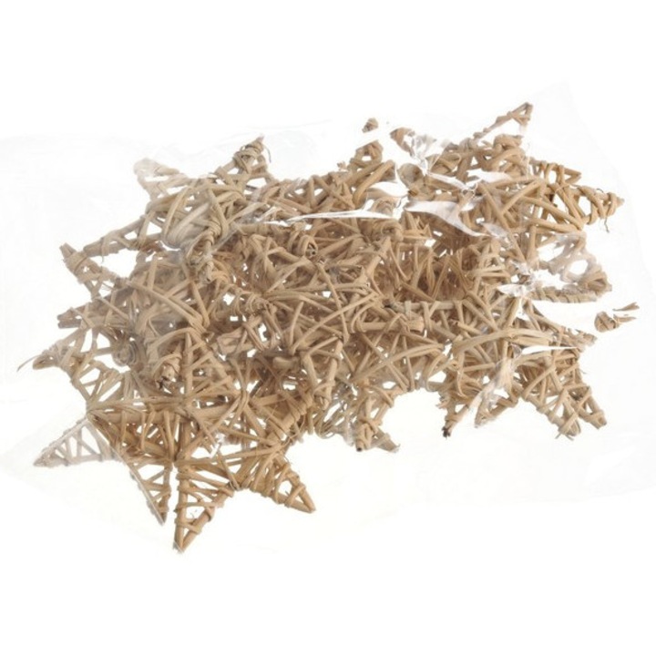 Set Globuri de Craciun Canea stele impletite 8cm 20 bucati