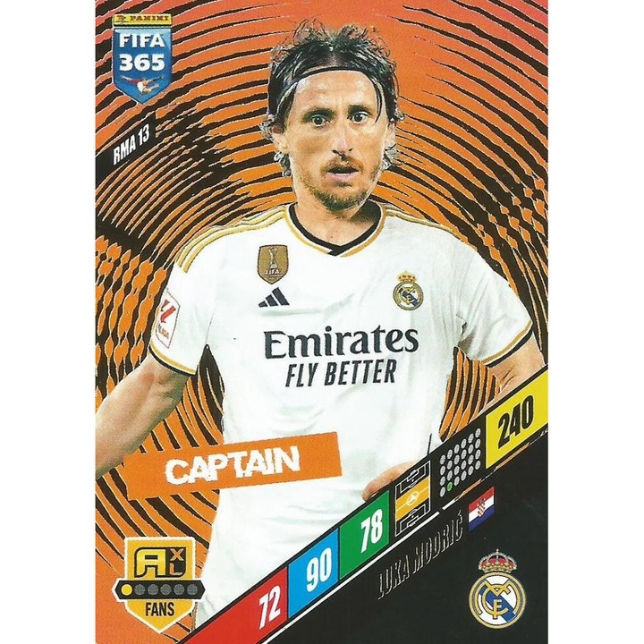 Panini Adrenalyn XL 365 2024 RMA13 Luka Modric, Real Madrid CF, set Articole Fan Gaming