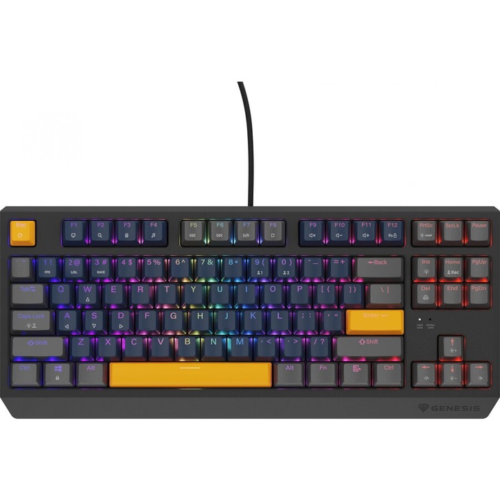Tastatura gaming, luka, TF20, iluminare LED RGB, 104 taste, 44x13x3cm