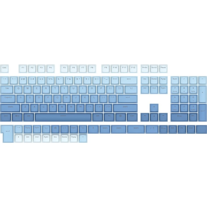 Butoane Tastatură gaming Redragon A134 Ombre, albastră, iluminare RGB, mecanică