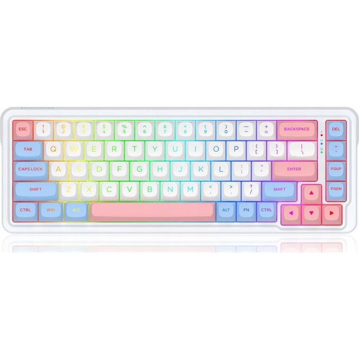 Tastatură gaming Redragon K709WBP-RGB-PRO, iluminare RGB, fără fir