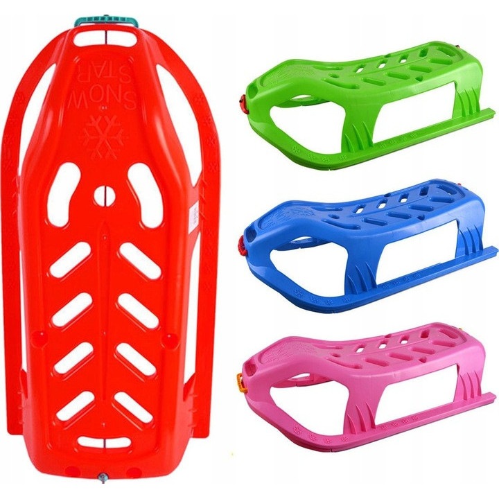 Sanii MARMAT SNOW STAR, 90x46x29cm, dublu, metalice, multicolor, set 3 bucati