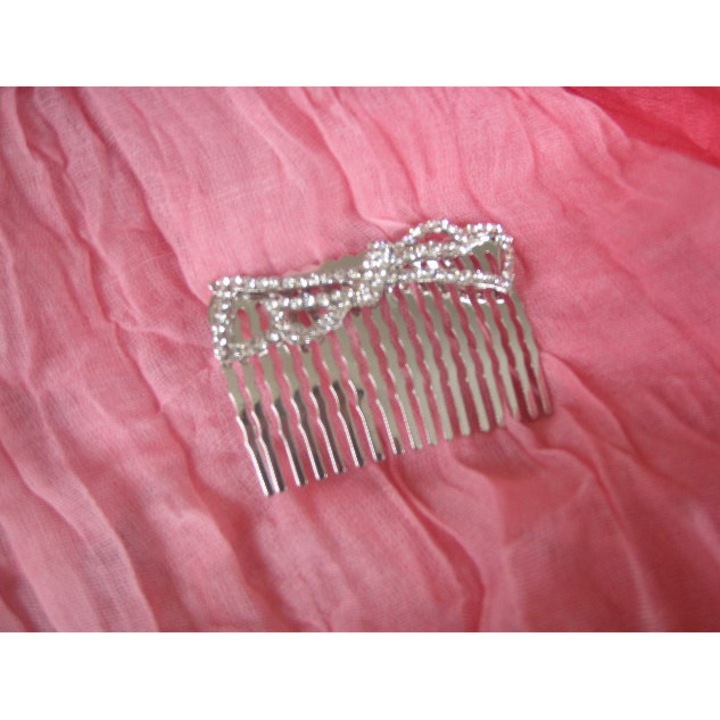 Pieptene SANDEX, zirconii, argintiu