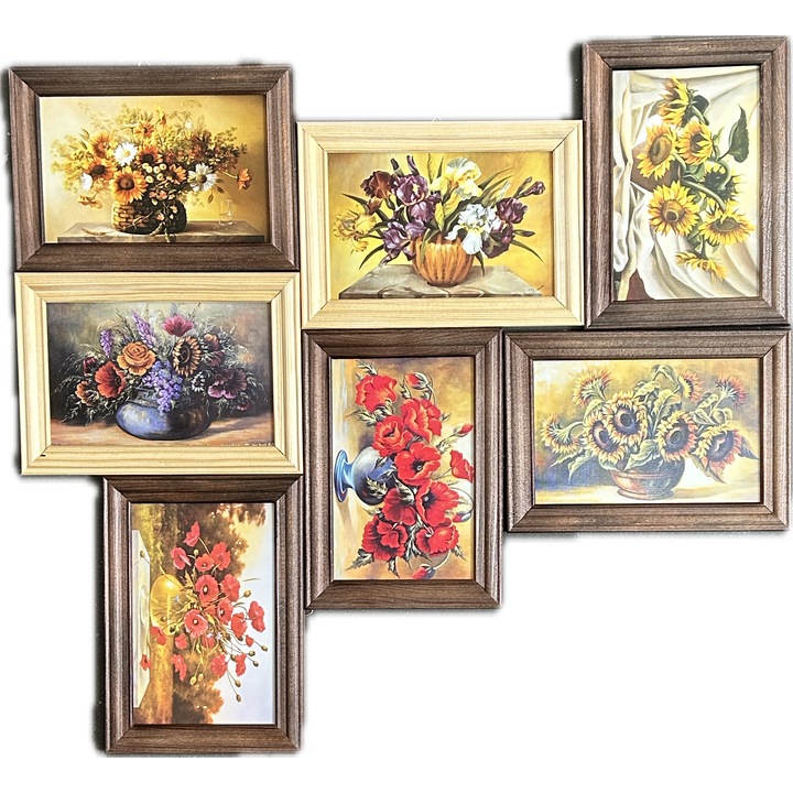 Tablou cu flori, goya-obrazy, 10x15cm, set mix de modele