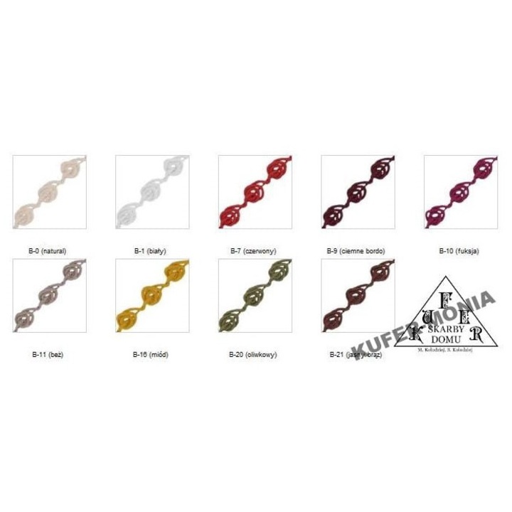 Dekoratív pamut szalag BT 8, 8mm, matt, 1m, Lengyelországban készült