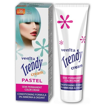 Vopsea semipermanenta Venita Trendy Cream 36 ice mint Vopsea semipermanenta Venita Trendy Cream 36 ice mint