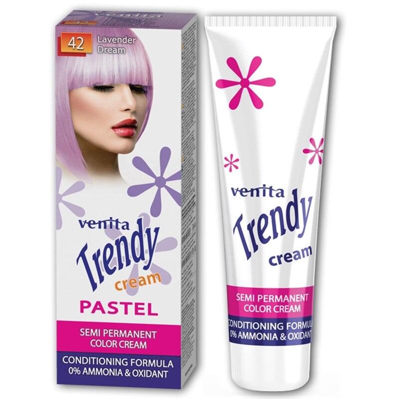Vopsea semipermanenta Venita Trendy Cream 42 lavender dream