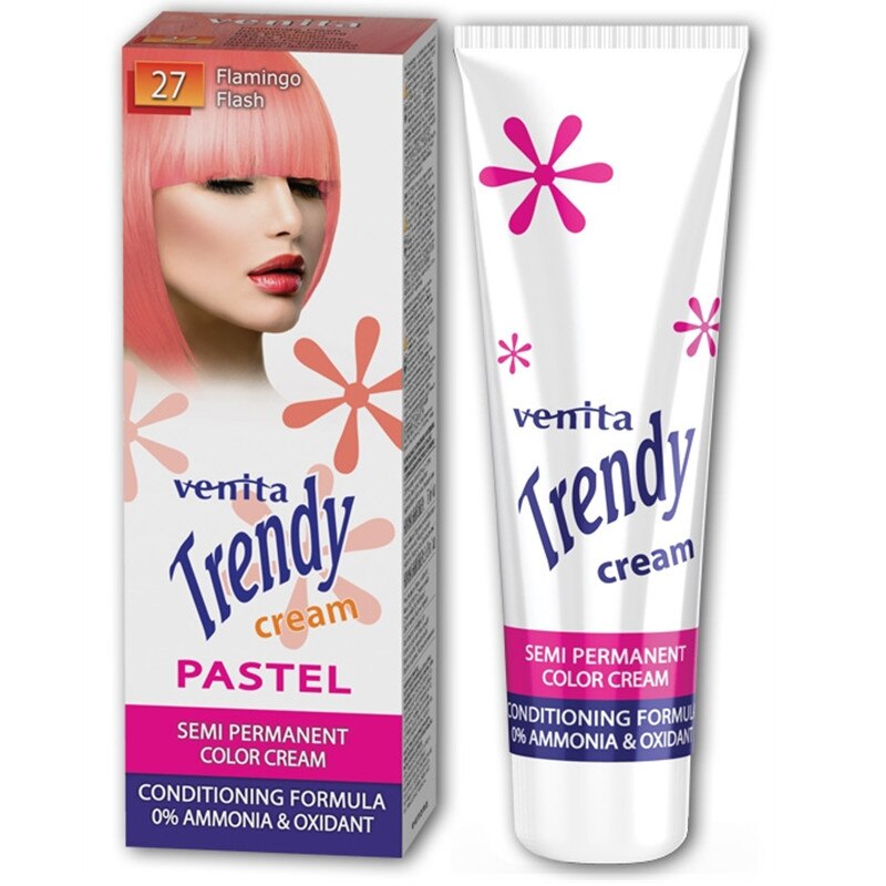 Vopsea semipermanenta Venita Trendy Cream 27 flamingo flash