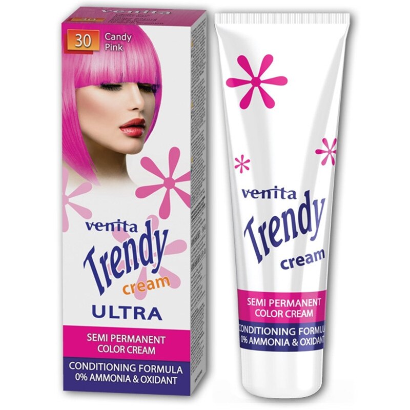 Vopsea semipermanenta Venita Trendy Cream 30 candy pink