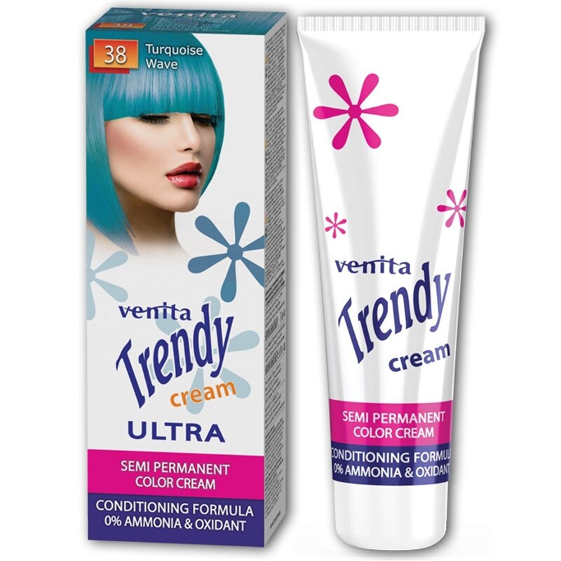 Vopsea semipermanenta Venita Trendy Cream 38 turquoise wave