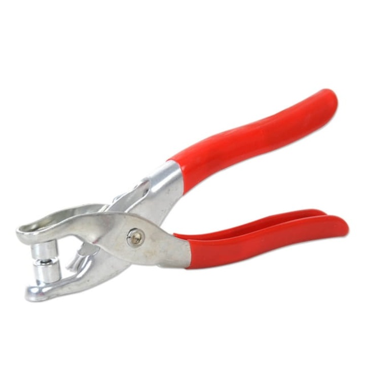 Szemes fogó, import, ezüst/piros