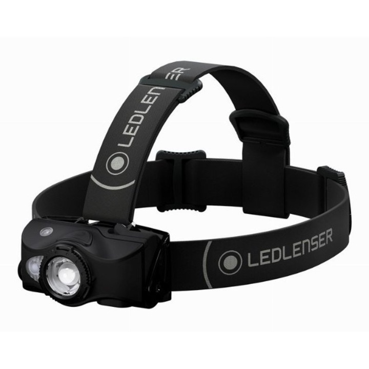 Ledlenser MH8 fejlámpa, 600 lumen, IPX4, fekete, akkumulátorral és USB kábellel