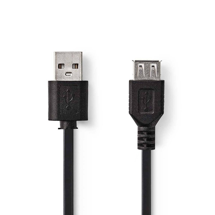 Nedis USB 2.0 A dugó - USB A aljzat kábel 2m