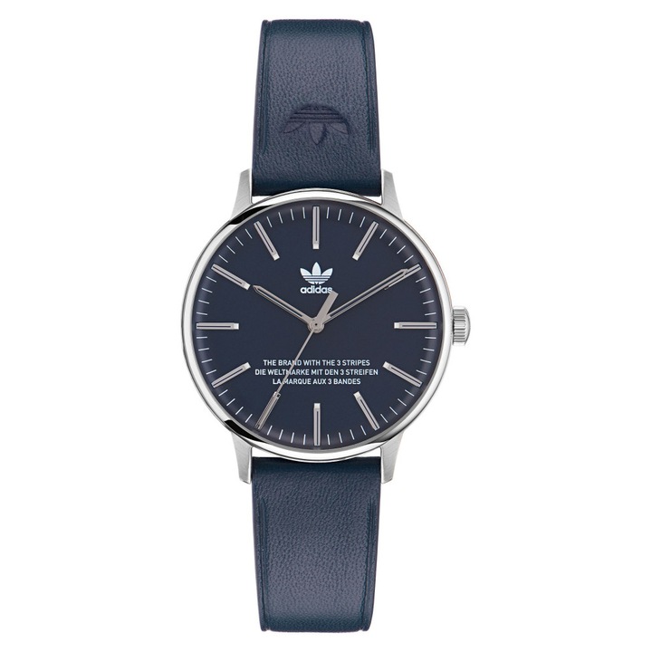 Ceas dama Adidas Originals AOSY22529 albastru argintiu 38mm piele