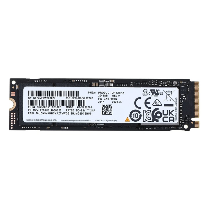 SSD Samsung PM9A1 2TB NVMe M.2 2280 PCIe 4.0