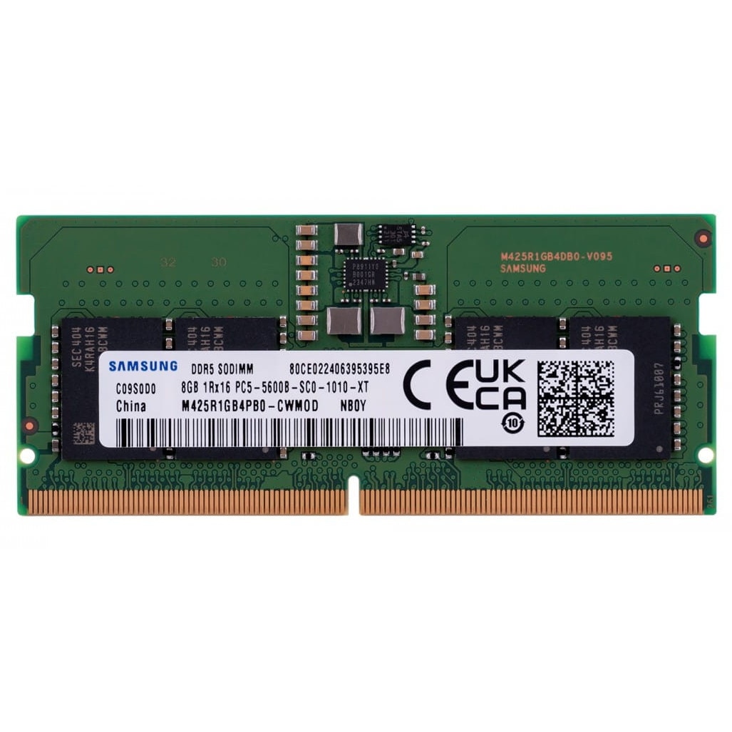 Samsung DDR5 8GB×2 5600MHz SODIMM Memorie RAM, Samsung, 8GB DDR5, 5600MHz, 262-pin SO-DIMM, bulk