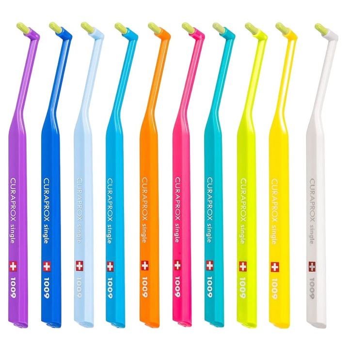 3 db-os Curaprox CS 1009 fogkefekészlet, ultravékony sörtékkel, 9 mm, többszínű