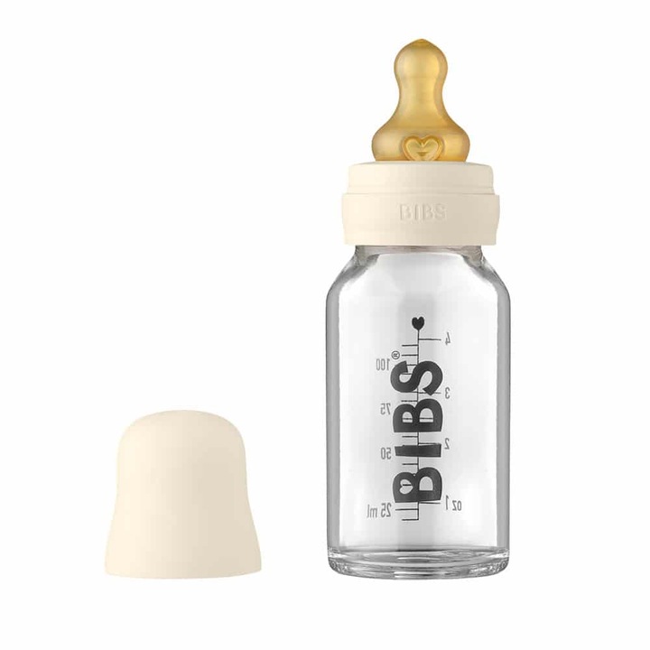 Boroszilikát üvegpalack, BIBS, 110 ml, bézs