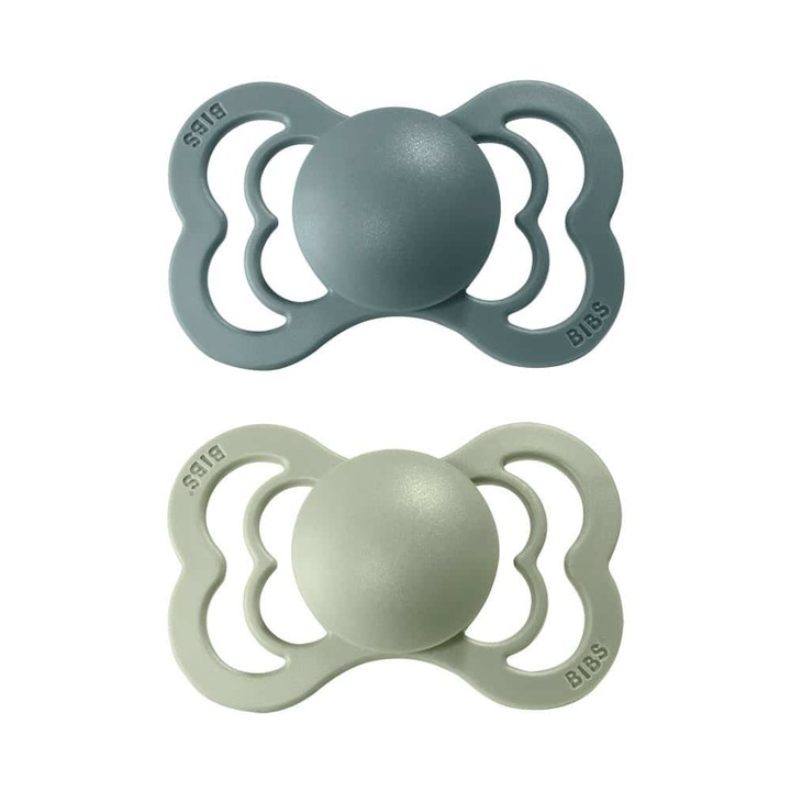 Cumi szett, előke, gumi, 2-es méret, zöld, 2 db-os