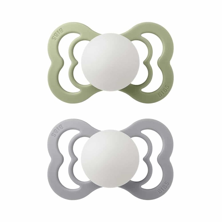 2 db-os cumi szett, előke, gumi, 1-es méret, többszínű