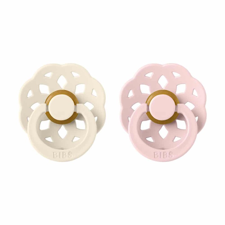 2 db-os cumi szett, BIBS Boheme, gumi, 2-es méret, rózsaszín/bézs