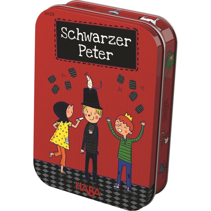 Haba Cierny Peter társasjáték, 33 kártya, 1 ceruza, 2-6 játékos, 4 éves kortól