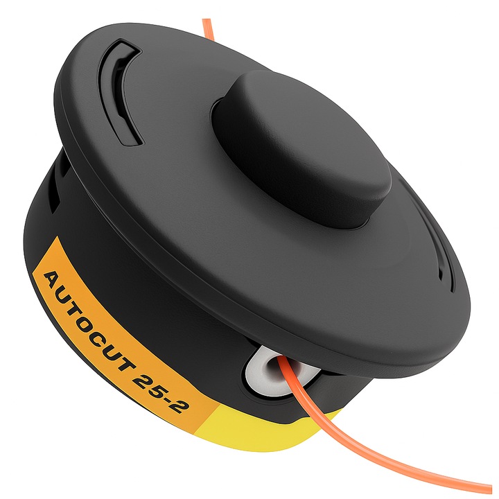 Tambur cap motocoasa cu fir, negru – compatibil universal, ideal pentru iarba si gazon