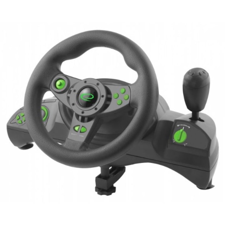 Esperanza Nitro EGW102 kormány, fekete, 12 gomb, kábel, PC-hez és PS3-hoz