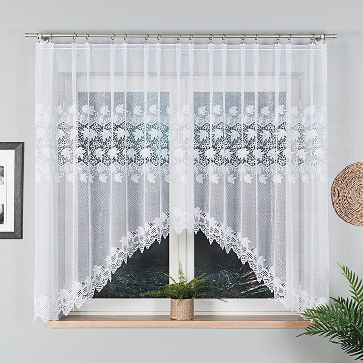 Erzsébet függöny 160/310 cm fehér alapon